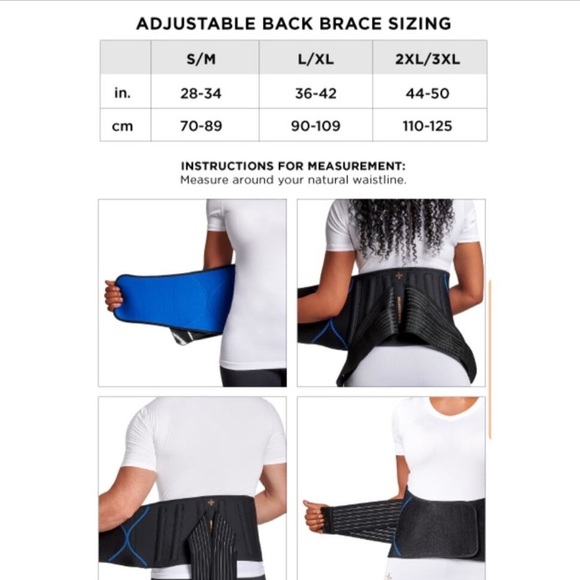 Tommie Copper Black Adjustable Back Brace Unisex Sm/M NWT - Picture 8 of 8